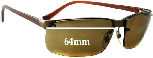 Miniatura 3 de Lentes de repuesto sin marca Sunglass Fix sin montura semitransparente, compatibles con marcos sin marca de 2.520in