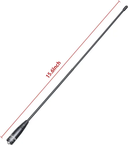 Miniatura 3 de Antena de radio para BaoFeng UV-5R/888S Antena Walkie Talkie de largo alcance 15.6 pulgadas Whip VHF/UHF (144/430Mhz) Antena SMA-Hembra (1 paquete)