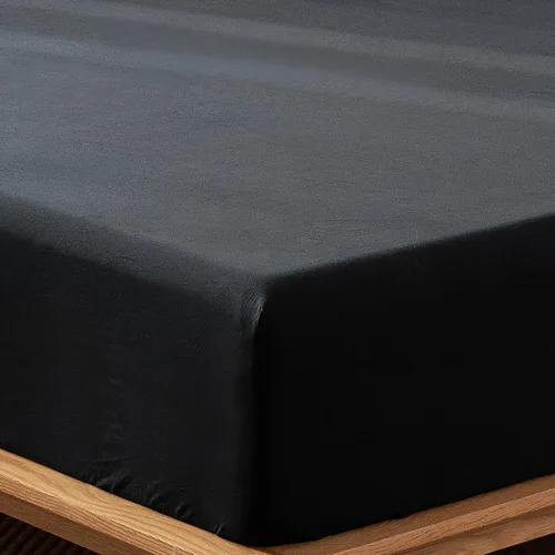 Miniatura 39 de MooMee Sábana bajera ajustable de solo 100% algodón lavado con textura parecida al lino, transpirable, duradera, suave, cómoda, bolsillo profundo