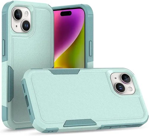 Miniatura 22 de Funda WOGROO para iPhone 8 Plus, iPhone 7 Plus de 5.5 pulgadas, funda protectora para teléfono a prueba de golpes, fuerte y duradera, color negro