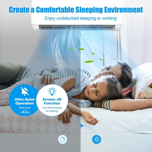 Miniatura 4 de ARLIME Mini Split AC/sistema de calefacción, 12000 BTU 17 SEER2 aire acondicionado dividido de ahorro de energía con bomba de calor de 1 tonelada