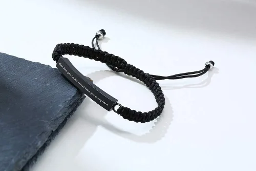 Miniatura 73 de Pulsera de urna personalizada para cenizas, recuerdos de joyería de cremación para mujeres y hombres, pulsera ajustable de cuerda tejida hecha a
