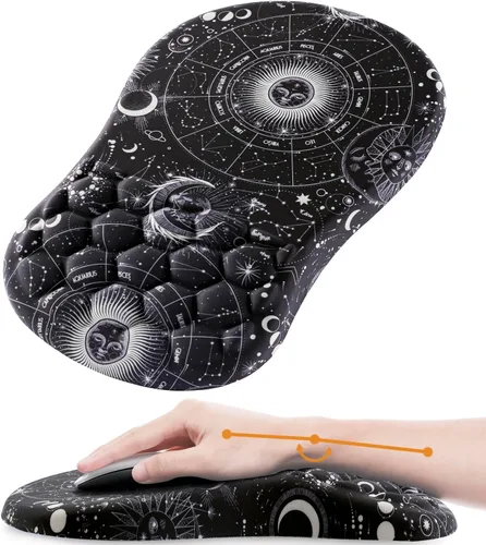 Miniatura 8 de Alfombrilla de mouse ergonómica con reposamuñecas, cómoda alfombrilla de mouse para computadora portátil para aliviar el dolor con base de Mármol