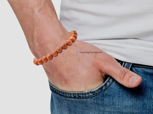 Miniatura 577 de Amazing Gemstone Pulsera de cristal para mujeres y hombres, pulsera de cristal curativo de protección, pulsera elástica con cuentas de piedras