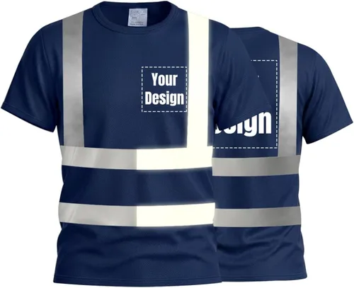Miniatura 24 de Camisetas reflectantes de seguridad de alta visibilidad personalizan su logotipo
