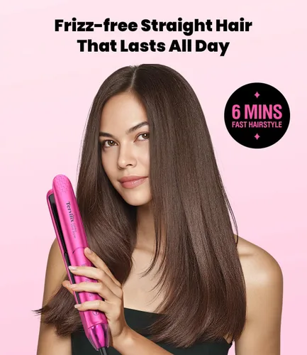Miniatura 2 de Terviiix Plancha De Cabello Profesional, Plancha Plana De Cerámica De 1 Pulgada, Placas Sin Enganche, 3 Veces Menos Daño, Calentamiento Rápido De