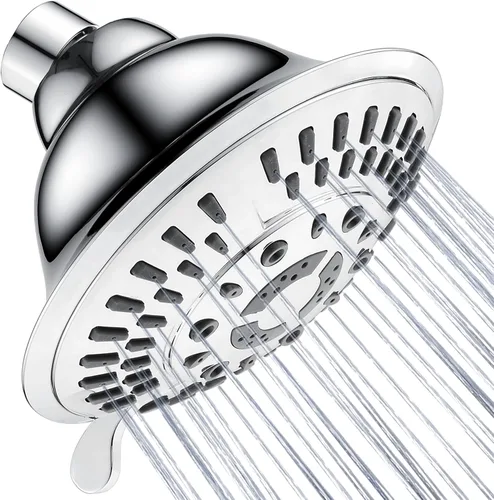 Miniatura 20 de BRIGHT SHOWERS - Cabezal de ducha de lluvia de alta presión, cabezal de ducha fijo con 5 ajustes de rociado, ángulo ajustable y boquillas Bronce