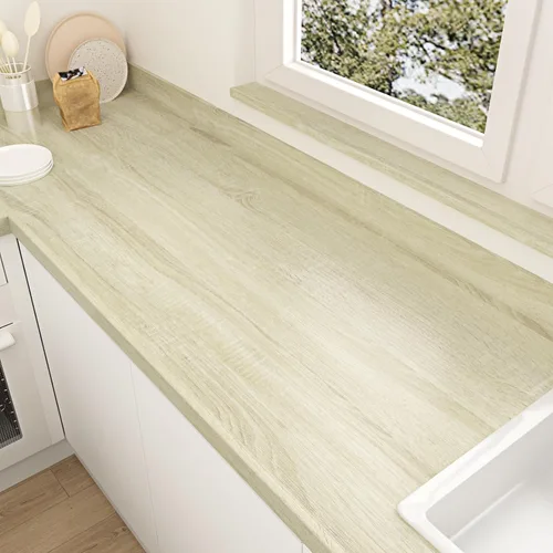 Miniatura 3 de WESTICK Papel de contacto de grano de madera de roble claro, papel de contacto para encimera de cocina, papel de contacto neutro de madera
