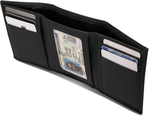 Miniatura 40 de Nautica Men's Trifold Wallet RFID Blocking Protection ID Window Card Slots Genuine Leather Durable