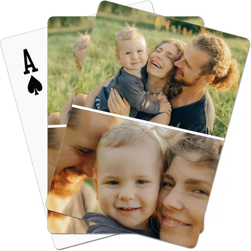 Miniatura 6 de Cartas de juego con fotos personalizadas: cartas personalizadas con fotos, para fiestas, bodas y más (estilo 6 (6 fotos))