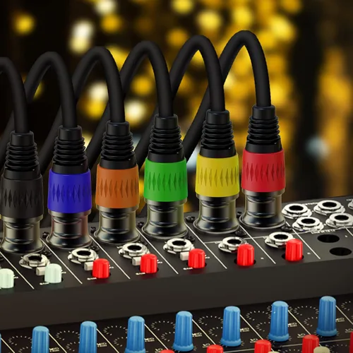 Miniatura 5 de Cables XLR, cable de micrófono XLR de 25 pies, paquete de 4 unidades, cable de altavoz XLR de 3 pines chapado en oro macho a hembra, cable