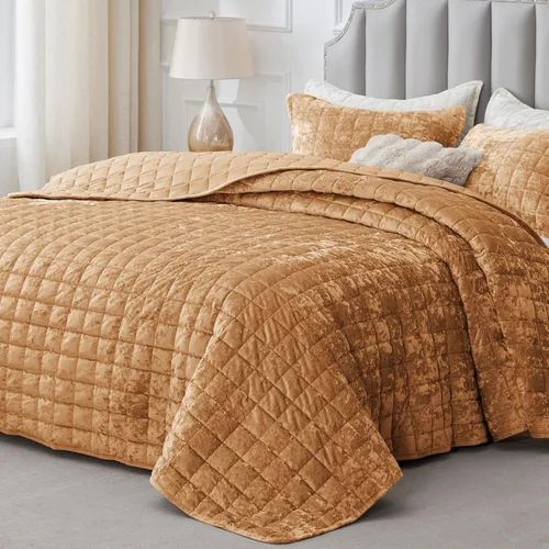 Miniatura 24 de BEDELITE Juego de edredón de terciopelo tamaño Queen – Juego de ropa de cama de terciopelo de lujo de 3 piezas, suave y acogedor color negro, colcha