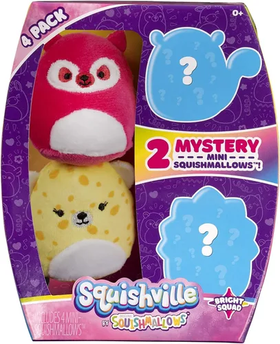 Squishmallows ENT_551113 - Juego de cine, incluye mini silla de pretzel de 2 pulgadas, un cubo de palomitas de maíz, irresistiblemente suave, felpa