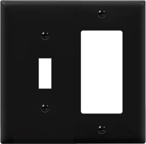 Miniatura 16 de ENERLITES - Placa de pared combinada de acero inoxidable para interruptor de palanca y decorativo, resistente a la corrosión, placa metálica de 2