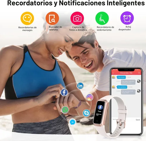 Miniatura 4 de Zeacool Rastreador de actividad física con frecuencia cardíaca 24/7, monitor de sueño de presión arterial de oxígeno en sangre, rastreador