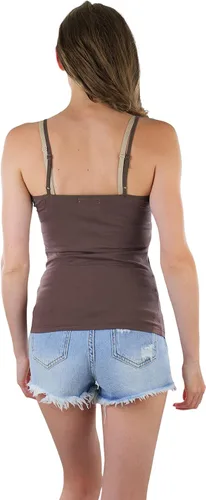 Miniatura 2 de ToBeInStyle Camiseta corta con tirantes delgados ajustables para mujer