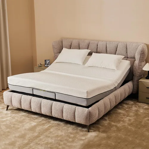 Miniatura 8 de Base de cama ergonómica ajustable tamaño individual XL, control remoto inalámbrico, motor silencioso y duradero, inclinación independiente de cabeza