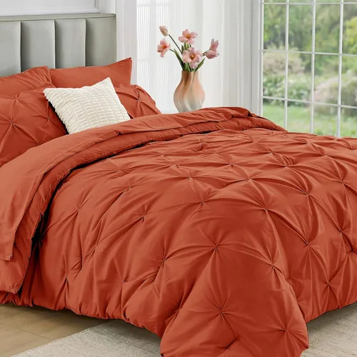 Miniatura 33 de JOLLYVOGUE Juego de edredón tamaño individual de 5 piezas – Juego de ropa de cama tamaño individual en una bolsa para todas las estaciones