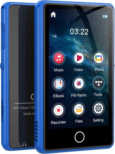 Miniatura 9 de Reproductor de MP3 para niños, reproductor MP3 Bluetooth de 80 GB, reproductor de música digital portátil HiFi Sound Formato de video completo, Negro