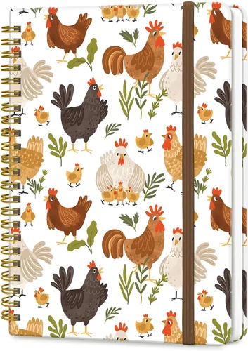 Miniatura 7 de Cuaderno de Diario en Espiral, Cuadernos Lindos A5 para Mujeres y Hombres, Cuaderno de Tapa Dura con Rayas Universitarias para Trabajo y Toma