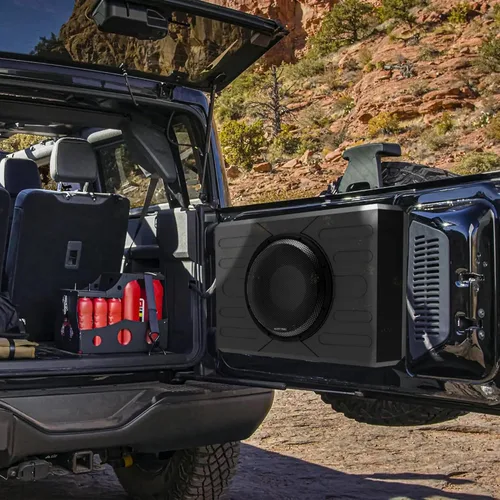 Miniatura 5 de Stinger Ford Bronco (2021+) - Caja de subwoofer montada en la puerta oscilante de 800 W de 12 pulgadas, subcaja compacta sellada para añadir graves