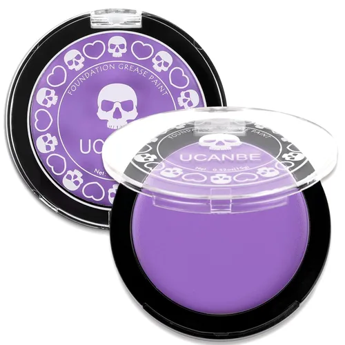 Miniatura 18 de UCANBE Base de maquillaje facial y corporal en crema negra, pintura de grasa profesional no tóxica, paleta de pintura facial para Halloween
