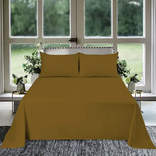 Miniatura 8 de 3 piezas Sábana plana tamaño King Plus extra grande (120 x 120 pulgadas) 800 hilos 100% algodón egipcio calidad de lujo ropa de cama sábana plana