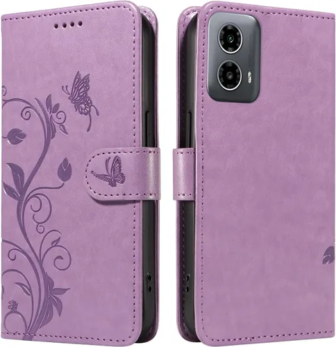 Miniatura 28 de Funda para Motorola Moto E22/E22i, piel sintética, con tarjetero y correa para la muñeca, a prueba de golpes, funda magnética para Motorola Moto Rojo
