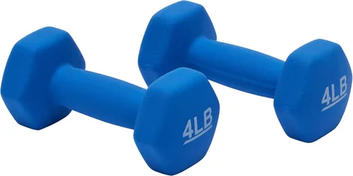 Amazon Basics - Mancuerna de entrenamiento de fácil agarre, con revestimiento de neopreno, disponibles en varios juegos y pesos