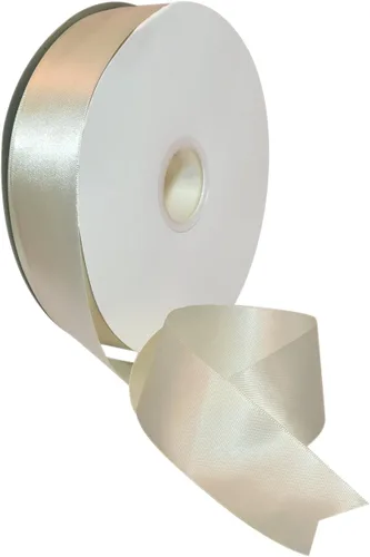 Miniatura 42 de Morex Ribbon Cinta de satén de doble cara de 1/4 pulgadas x 100 yardas, cinta blanca antigua para envolver regalos, tarjetas de regalo