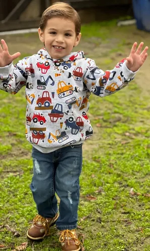 Miniatura 11 de Sudadera con capucha de forro polar de algodón para niños pequeños 2-7T