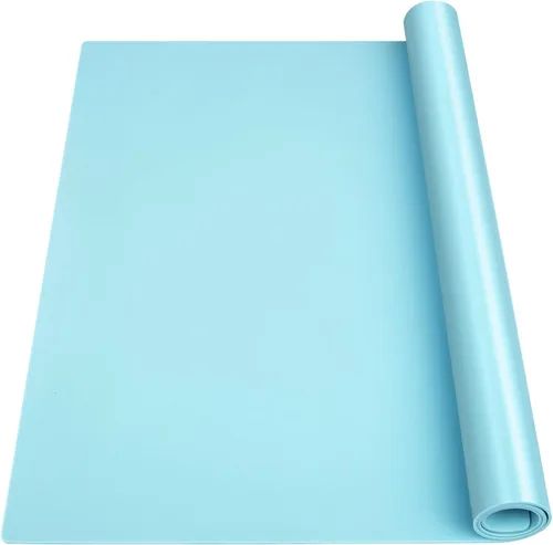 Miniatura 22 de Alfombrilla de silicona resistente al calor para encimera, alfombrillas de silicona multiusos grandes para manualidades, tamaño de banco de trabajo