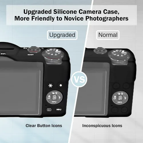 Miniatura 8 de Easy Hood Funda para cámara digital Canon Powershot G7 X Mark III, funda protectora de silicona suave con marcador de botón Funda extraíble