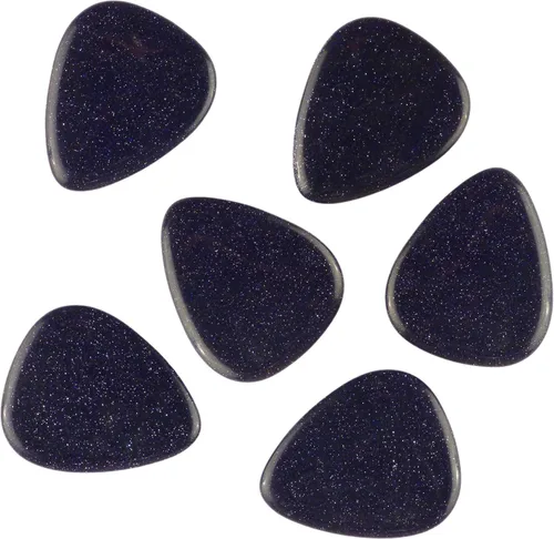 Miniatura 77 de Púa de guitarra o bajo de Obsidiana de Caoba en vidrio volcánico - 3.0 mm de calibre ultra pesado - Forma 351 - Púa exótica artesanal de gema