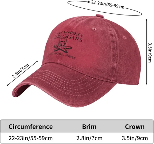 Miniatura 161 de Philysonic Funny Hat I Like Whisky and Cigars and Maybe 3 People Sombreros para Hombres Gorras de Béisbol Gorras Ajustables