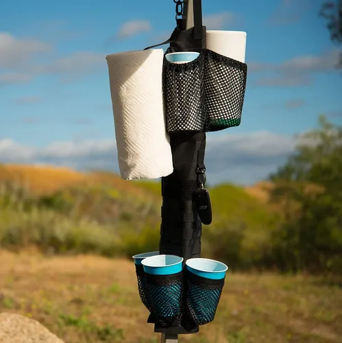 Miniatura 4 de ezSTOW Organizador de toldo: organiza tu toldo, soporte para bebidas, almacenamiento de toallas de papel, bolsillos de protección solar, bolsas