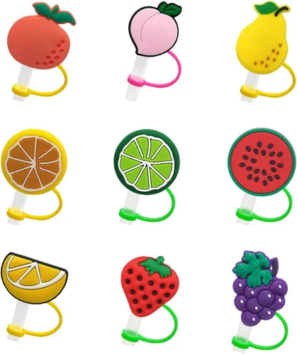 Miniatura 15 de 6 fundas de silicona para pajilla, cubiertas para popote para vasos, tapones de paja a prueba de polvo para puntas de popote para accesorios