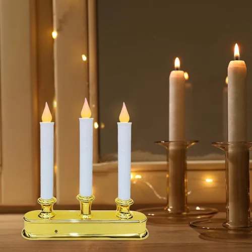 Miniatura 4 de Velas de ventana operadas por batería SUNSGNE, velas de ventana sin llama con sensor del atardecer al amanecer para decoración navideña de mesa
