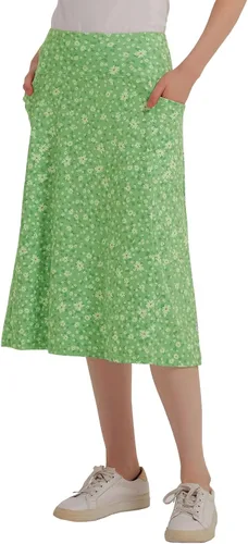 Miniatura 46 de NOOYME Falda pantalón de 28 pulgadas para mujer con 3 bolsillos, modesta, longitud hasta la rodilla, atlética, midi