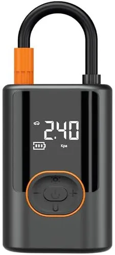 Miniatura 2 de Inflador de neumáticos portátil, compresor de aire inalámbrico, medidor de presión digital, 150 PSI, linterna LED, 4 modos preestablecidos