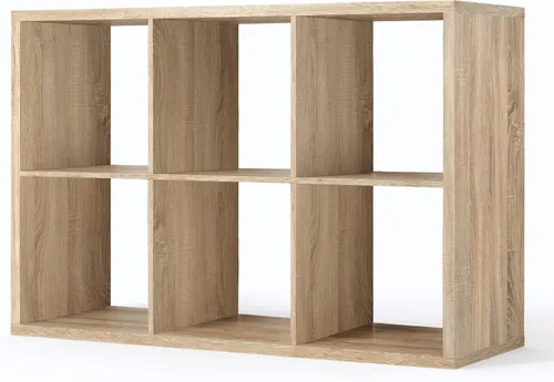 CAPHAUS Estante organizador de almacenamiento de 13 pulgadas, con borde exterior extragrueso, divisor de estante de almacenamiento abierto, Roble