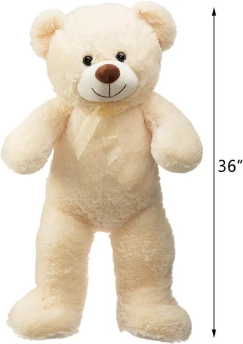 Miniatura 8 de HollyHOME oso de peluche gigante, animal de peluche, diseño de oso grande de 36 pulgadas