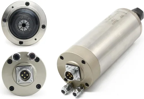 Miniatura 8 de RATTMMOTOR Motor de husillo refrigerado por agua de 2.2KW 110V 3.150 in, 24000RPM Motor de husillo de alta velocidad ER20 Collet 15A 400HZ