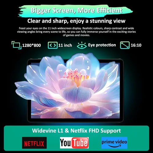 Miniatura 5 de TOPWAH Tablet Android 16 de 11 pulgadas con teclado, 36 GB de RAM + 256 GB de ROM (expansión de 1 TB), tabletas de pantalla ISP 2K, 8000 mAh, T606