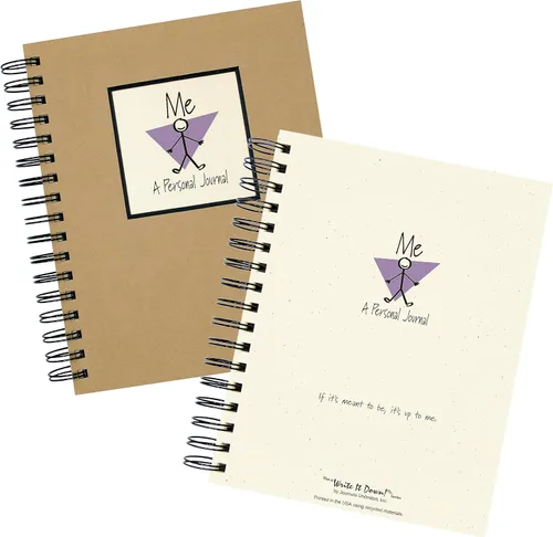 Miniatura 3 de Write it Down series by Journals Unlimited, Guided Journal, Me, A Personal Journal, tamaño completo 7.5 x 9 pulgadas, tapa dura de papel kraft