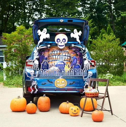 Miniatura 4 de American Greetings Kit de decoración de coche para Halloween para maletero o golosina, cementerio (42 unidades)