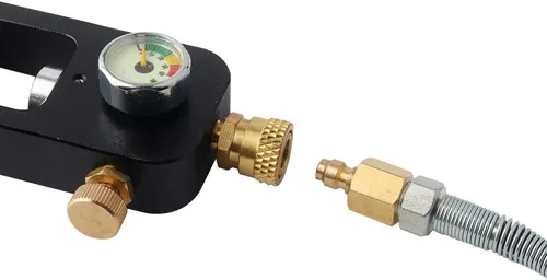 Miniatura 7 de Adaptador de buceo de válvula DIN 4500psi PCP Paintball HPA de alta presión Estación de llenado de tanque Muelle de acero inoxidable