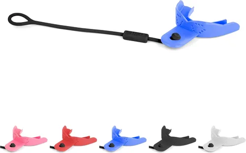 Miniatura 10 de SISU Protector bucal Tether - Protección preformada con correa para fútbol, hockey, lacrosse, deportes de casco enjaulado – Remoldable hasta 20