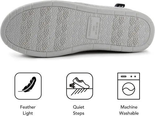 Miniatura 6 de RockDove Pantuflas con capucha de dos tonos para mujer con plantilla extraíble