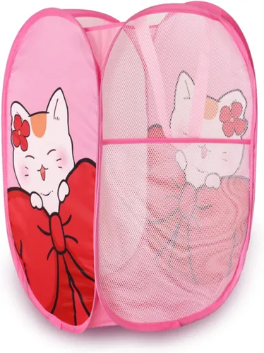 Miniatura 2 de Bolsa de almacenamiento de ropa sucia plegable tierna con imágenes (3)